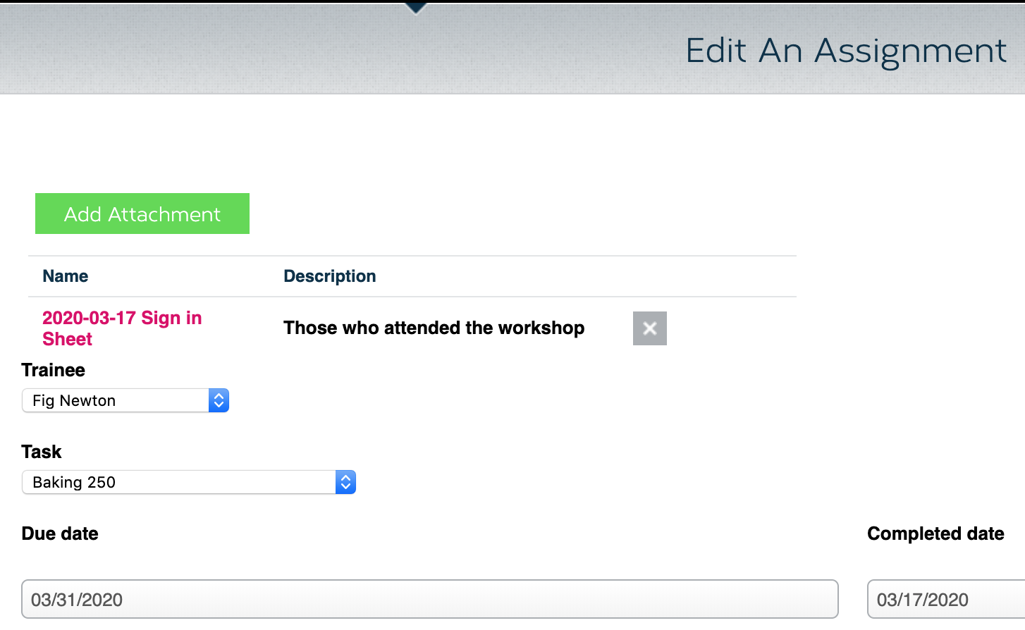 add attachment to assignment